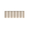 Fin Bench | Natural Brown Wood | Striped Tan Cream Polyester 48"
