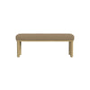 Fin Bench | Natural Wood Frame | Brown Boucle Textured Details 48’’