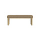 Fin Bench | Natural Wood Frame | Brown Boucle Textured Details 48’’