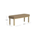 Fin Bench | Natural Wood Frame | Brown Boucle Textured Details 48’’