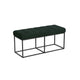 Kai Bench | Open Metal Frame | Green Channel Stitched Faux Suede 43"