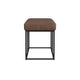 Kai Bench | Open Metal Frame | Brown Channel Stitch Faux Leather 43’’
