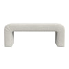 Gus Bench | Curved Arch Design | Cream Channel Tufted Velvet 48’’
