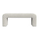 Gus Bench | Curved Arch Design | Cream Channel Tufted Velvet 48’’