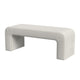 Gus Bench | Curved Arch Design | Cream Channel Tufted Velvet 48’’