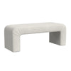 Gus Bench | Curved Arch Design | Cream Channel Tufted Velvet 48"