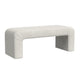 Gus Bench | Curved Arch Design | Cream Channel Tufted Velvet 48"