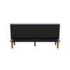 Ian Convertible Futon Sofa Bed | Adjustable Recliner Blue Woven Fabric