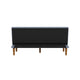 Ian Convertible Futon Sofa Bed | Adjustable Recliner Blue Woven Fabric