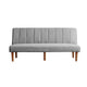 Ian Convertible Futon Sofa Bed | Adjustable Recliner Gray Woven Fabric