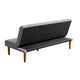 Ian Convertible Futon Sofa Bed | Adjustable Recliner Gray Woven Fabric