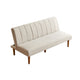 Ian Convertible Futon Sofa Bed | Adjustable Recliner | Woven Beige