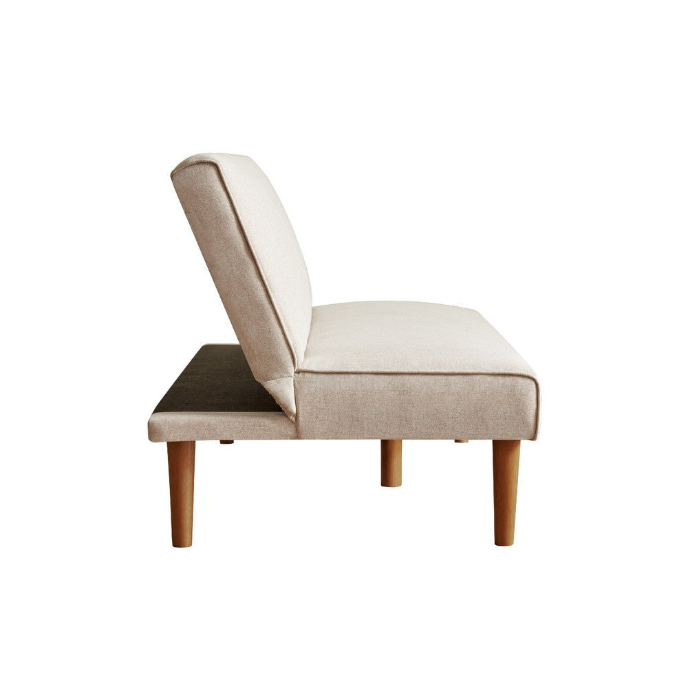Ian Convertible Futon Sofa Bed | Adjustable Recliner | Woven Beige