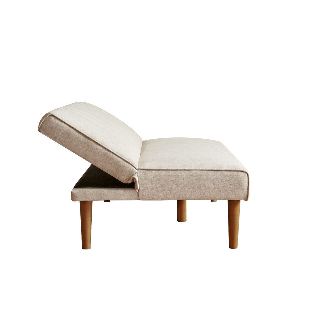 Ian Convertible Futon Sofa Bed | Adjustable Recliner | Woven Beige