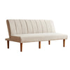 Ian Convertible Futon Sofa Bed | Adjustable Recliner | Woven Beige