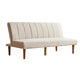Ian Convertible Futon Sofa Bed | Adjustable Recliner | Woven Beige