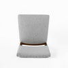 Dining Side Chair Set of 2 | Padded Open Back | Gray Woven Fabric