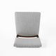 Dining Side Chair Set of 2 | Padded Open Back | Gray Woven Fabric