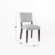 Dining Side Chair Set of 2 | Padded Open Back | Gray Woven Fabric BM334478