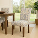 Jax Parsons Dining Chair Set of 2 | Cream Blue Velvet Paisley Print