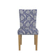 Jax Parsons Dining Chair Set of 2 | Blue Gray Floral Print Polyester