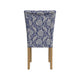 Jax Parsons Dining Chair Set of 2 | Blue Gray Floral Print Polyester