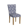 Jax Parsons Dining Chair Set of 2 | Blue Gray Floral Print Polyester