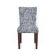 Jax Parsons Dining Chair Set of 2 | Blue Jacobean Print Polyester