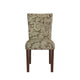 Jax Parsons Dining Chair Set of 2 | Brown Jacobean Print Polyester