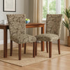 Jax Parsons Dining Chair Set of 2 | Brown Jacobean Print Polyester