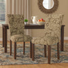 Jax Parsons Dining Chair Set of 2 | Brown Jacobean Print Polyester