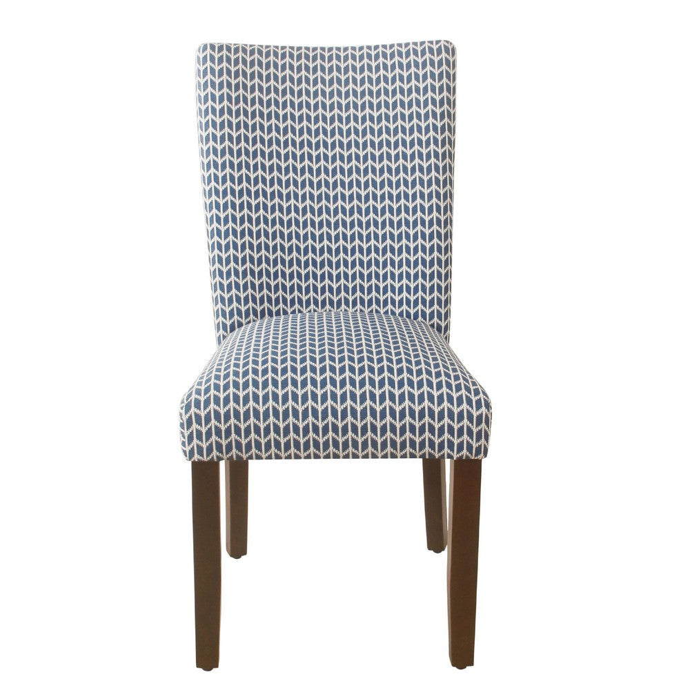 Jax Parsons Dining Chair Set of 2 | Blue Geometric Print Polyester
