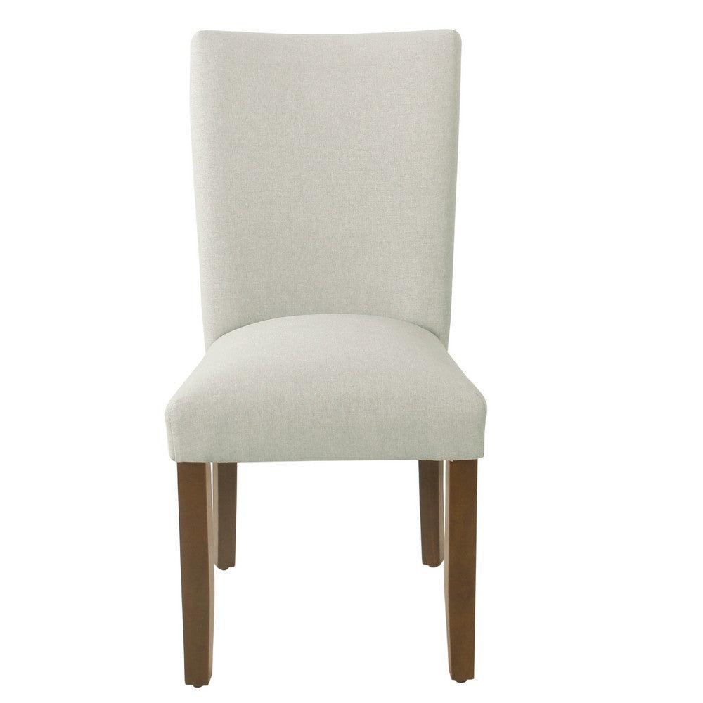 Jax Parsons Dining Chair Set of 2 | Walnut Legs | Gray Woven Polyester