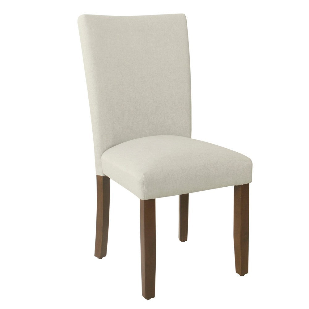Jax Parsons Dining Chair Set of 2 | Walnut Legs | Gray Woven Polyester
