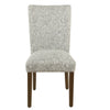 Jax Parsons Dining Chair Set of 2 | Dark Walnut | Gray Beige Floral