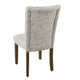Jax Parsons Dining Chair Set of 2 | Dark Walnut | Gray Beige Floral