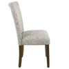 Jax Parsons Dining Chair Set of 2 | Dark Walnut | Gray Beige Floral