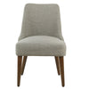Guy Dining Chair with Dark Amber Tapered Legs | Gray Woven Fabric BM334488