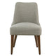 Guy Dining Chair with Dark Amber Tapered Legs | Gray Woven Fabric BM334488