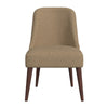 Guy Dining Chair with Dark Amber Tapered Legs | Brown Boucle Fabric BM334489