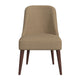 Guy Dining Chair with Dark Amber Tapered Legs | Brown Boucle Fabric BM334489