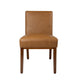 Jan Dining Chair with Espresso Wood Legs | Caramel Brown Faux Leather BM334490