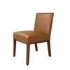 Jan Dining Chair with Espresso Wood Legs | Caramel Brown Faux Leather BM334490