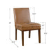Jan Dining Chair with Espresso Wood Legs | Caramel Brown Faux Leather BM334490