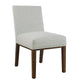 Jan Dining Chair with Espresso Wood Legs | Classic Gray Woven Fabric