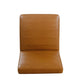 Dining Chair | Black Metal | Caramel Brown Channel Stitch Faux Leather