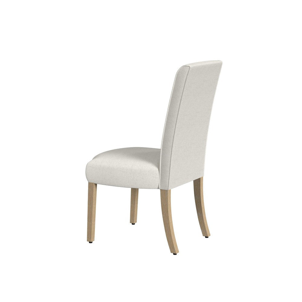 Jay Dining Chair Set of 2 | Scalloped Details | Cream White Woven