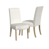 Jay Dining Chair Set of 2 | Scalloped Details | Cream White Woven