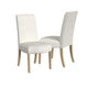 Jay Dining Chair Set of 2 | Scalloped Details | Cream White Woven