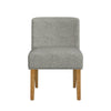 Kip Dining Chair with Honey Oak Wood Legs | Soft Gray Woven Fabric